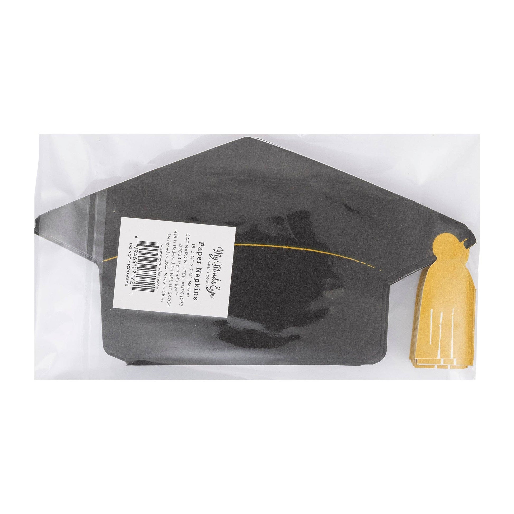 GRD1037 - Graduation Cap Shaped Paper Dinner Napkin - Bria Blair Creative