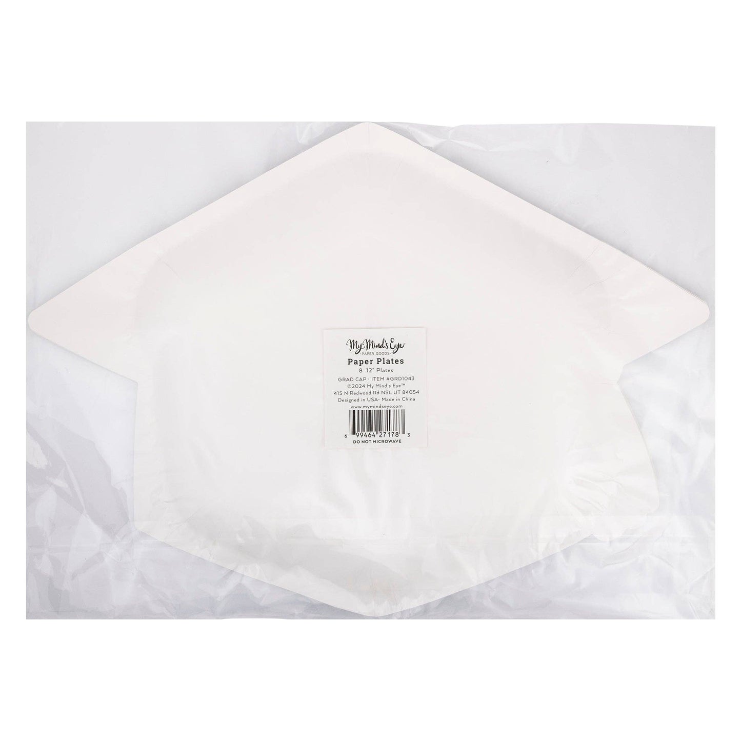 GRD1043 - Graduation Cap Shaped Paper Plate - Bria Blair Creative