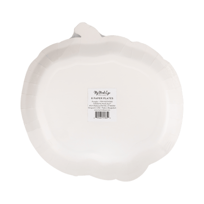 GTH1342 - Pumpkin Line Art Shaped Paper Plates - Bria Blair Creative