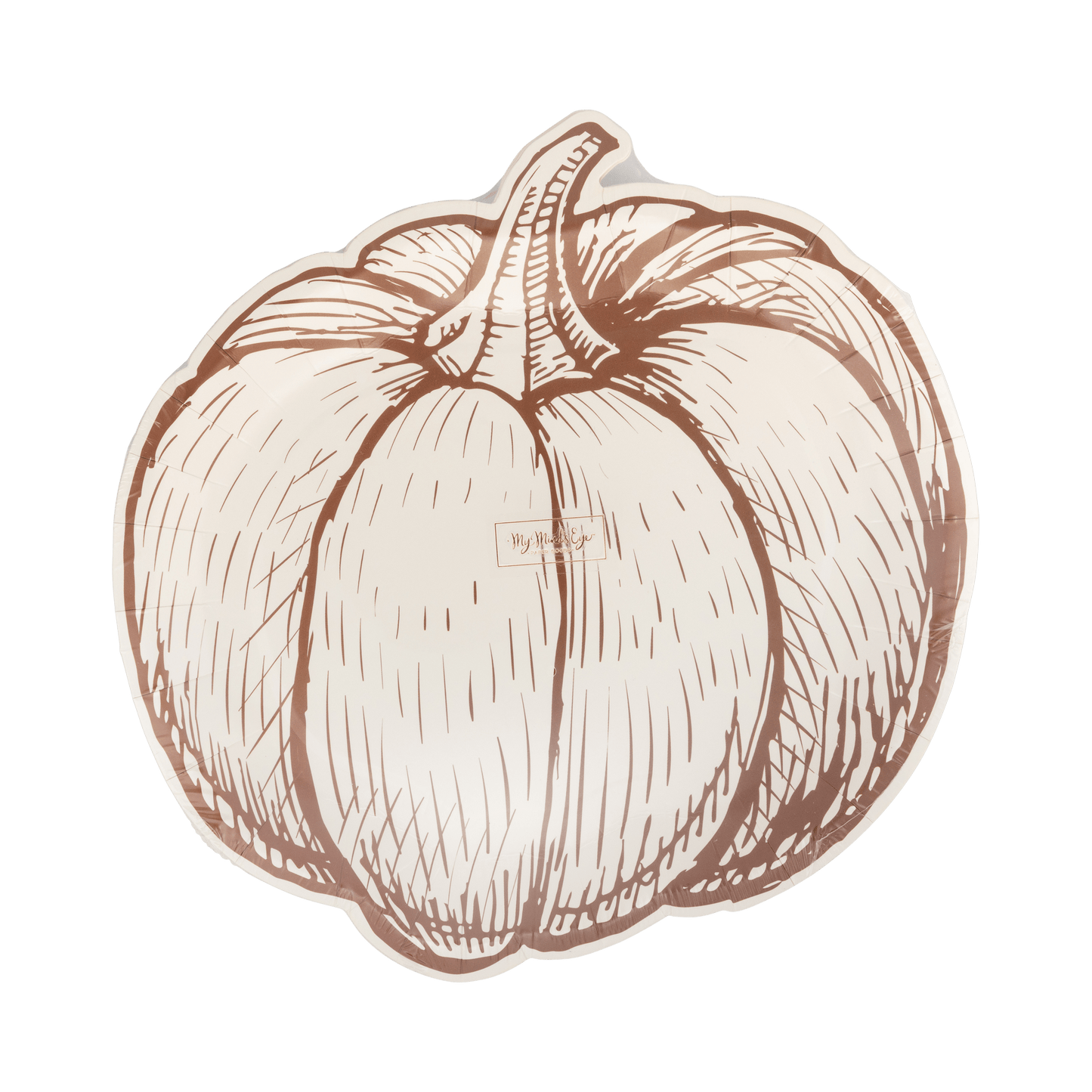 GTH1342 - Pumpkin Line Art Shaped Paper Plates - Bria Blair Creative