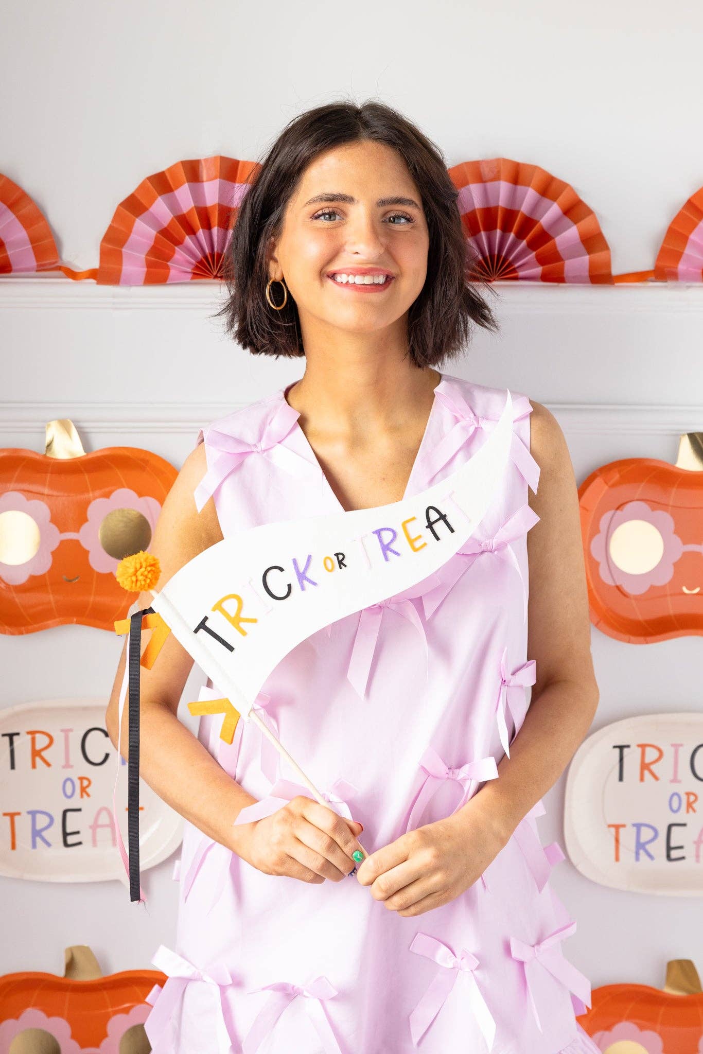 GVP1215 - Trick or Treat Felt Pennant - Bria Blair Creative
