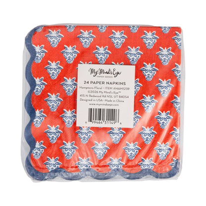 HAM1239 - Floral Paper Cocktail Napkin - Bria Blair Creative