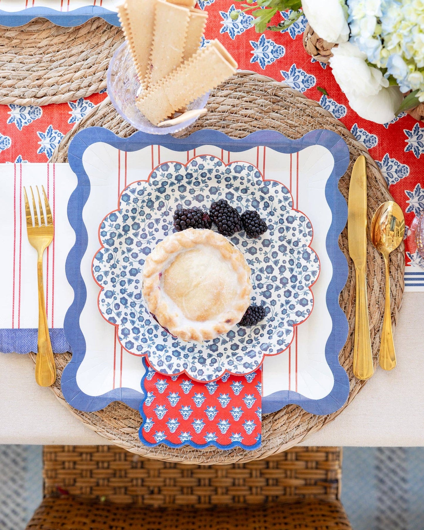 HAM1239 - Floral Paper Cocktail Napkin - Bria Blair Creative