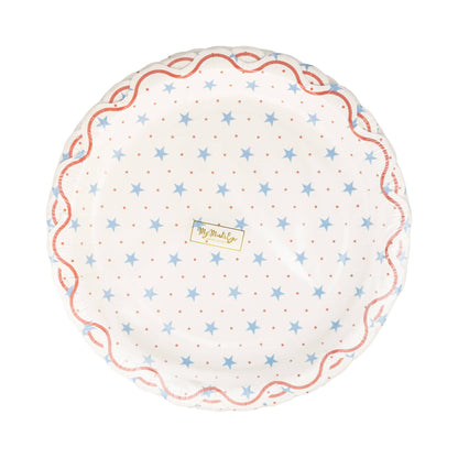 Hamptons Petite Stars 9" Paper Plate - Bria Blair Creative