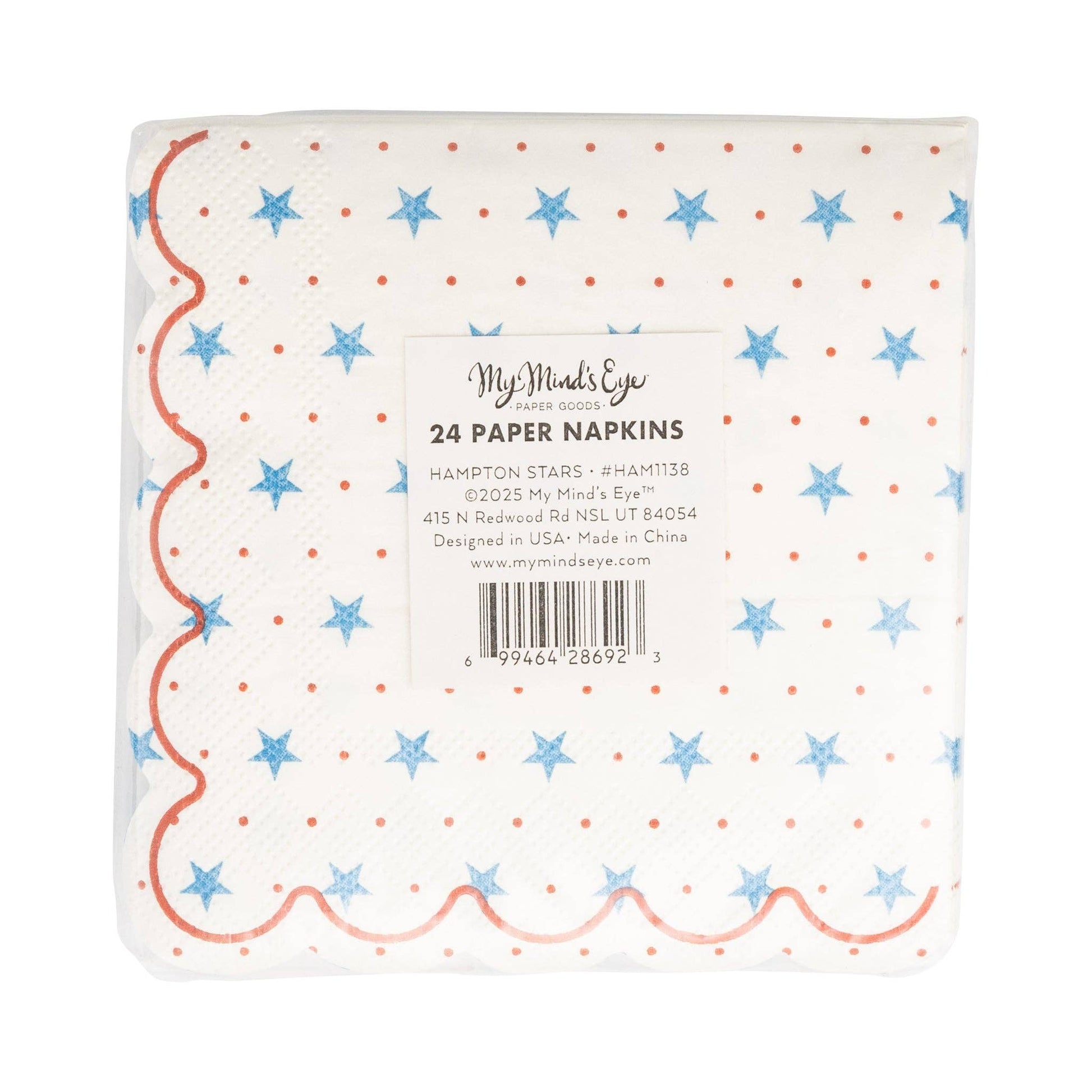 Hamptons Petite Stars Cocktail Paper Napkin - Bria Blair Creative