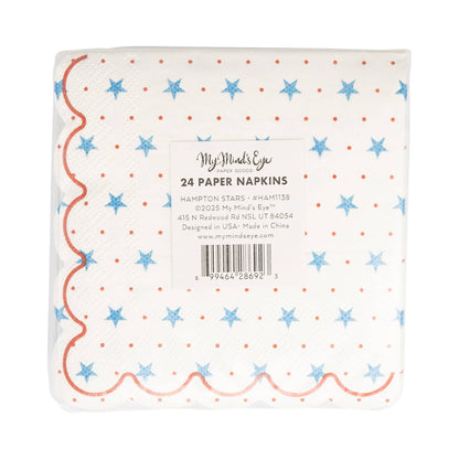 Hamptons Petite Stars Cocktail Paper Napkin - Bria Blair Creative