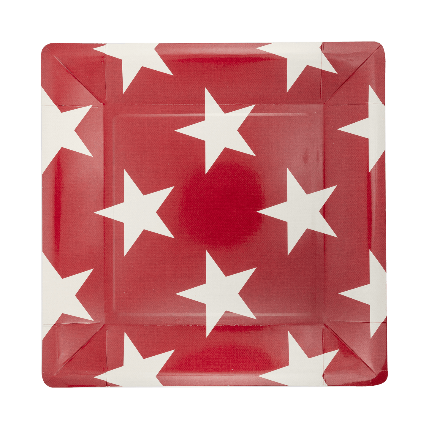 Hamptons Square Red Star Paper Plate - Bria Blair Creative