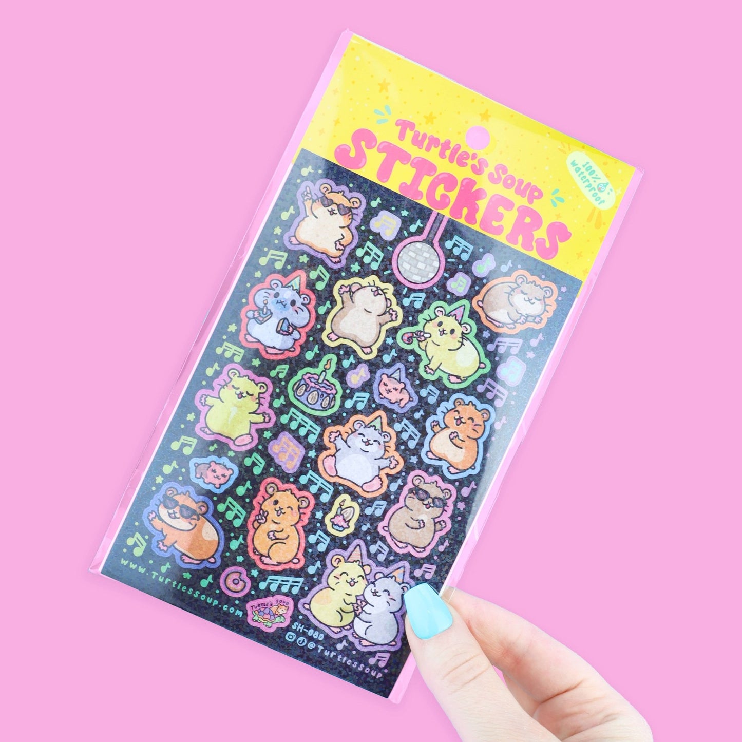 Hamster Dance Party Cute Stationery Vinyl Sticker Sheet - Bria Blair Creative