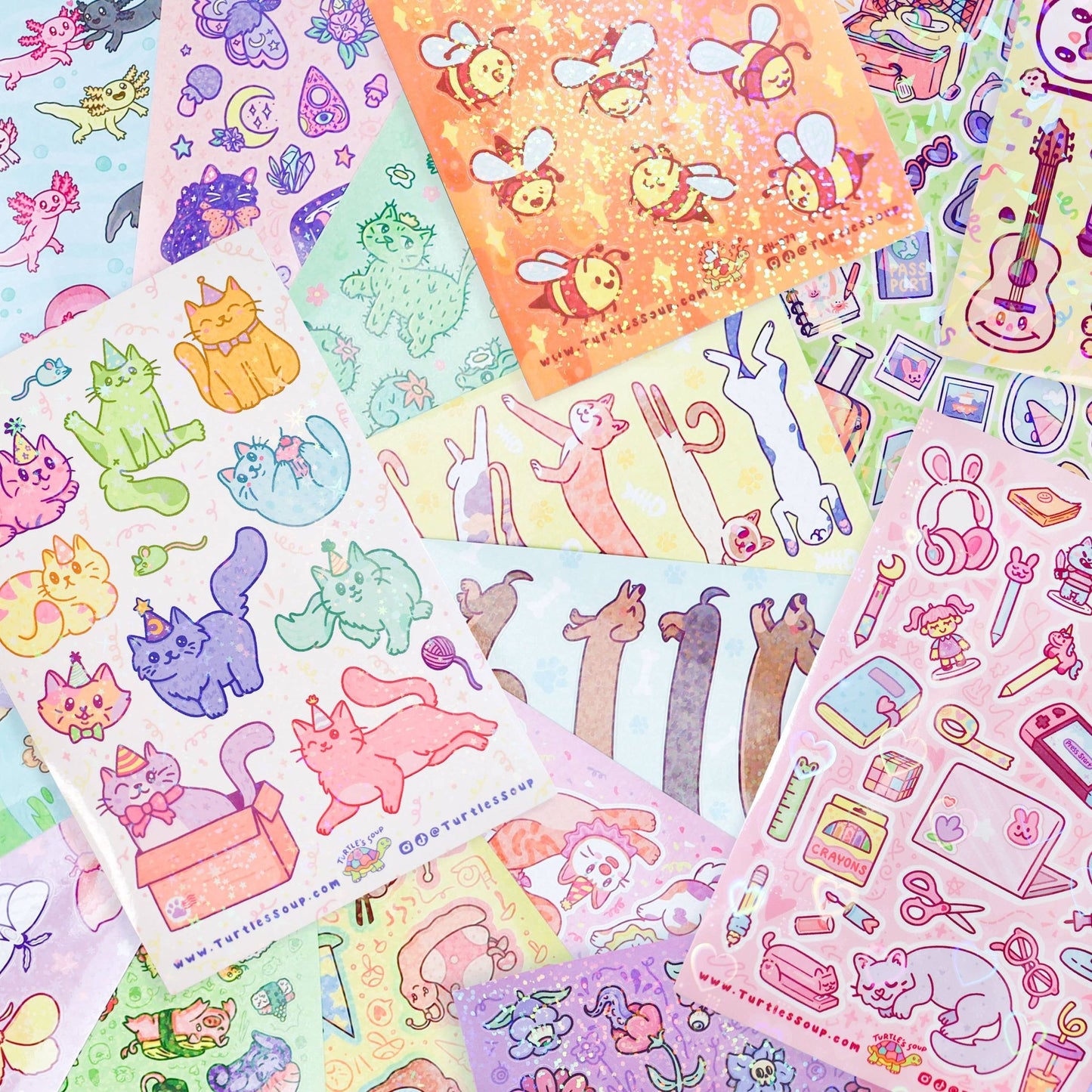 Hamster Dance Party Cute Stationery Vinyl Sticker Sheet - Bria Blair Creative