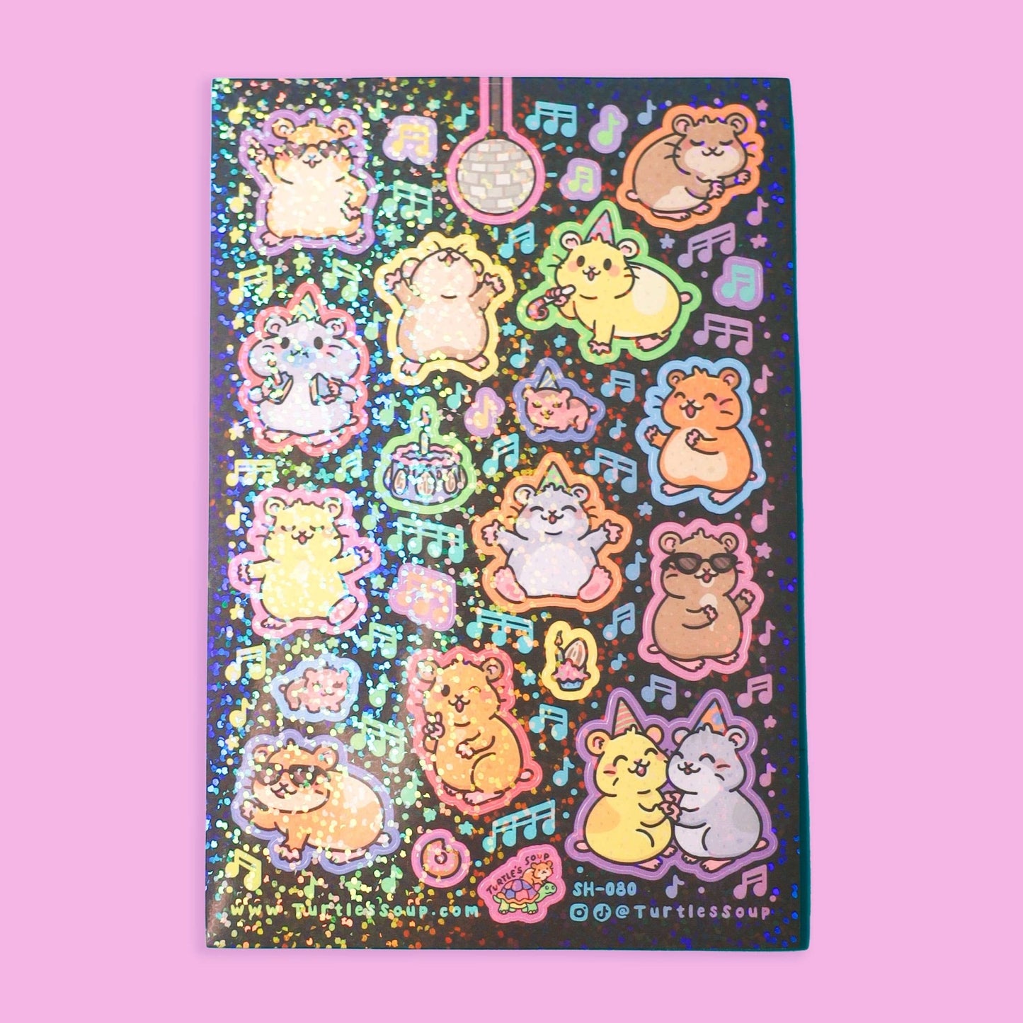 Hamster Dance Party Cute Stationery Vinyl Sticker Sheet - Bria Blair Creative