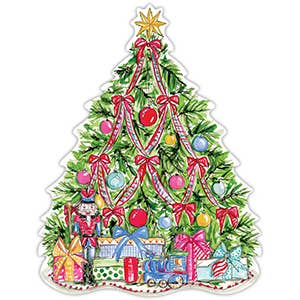 Handpainted Christmas Tree with Gifts Posh Die - Cut Placemat - Bria Blair Creative