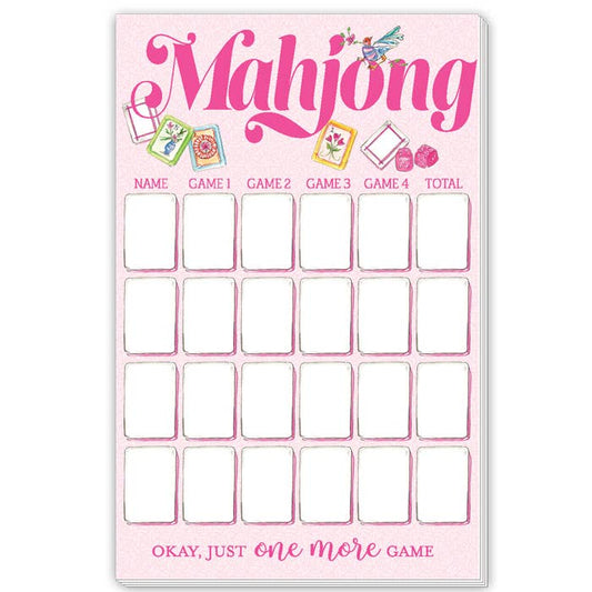 Handpainted Mahjong Score Pad Large Notepad - Bria Blair Creative