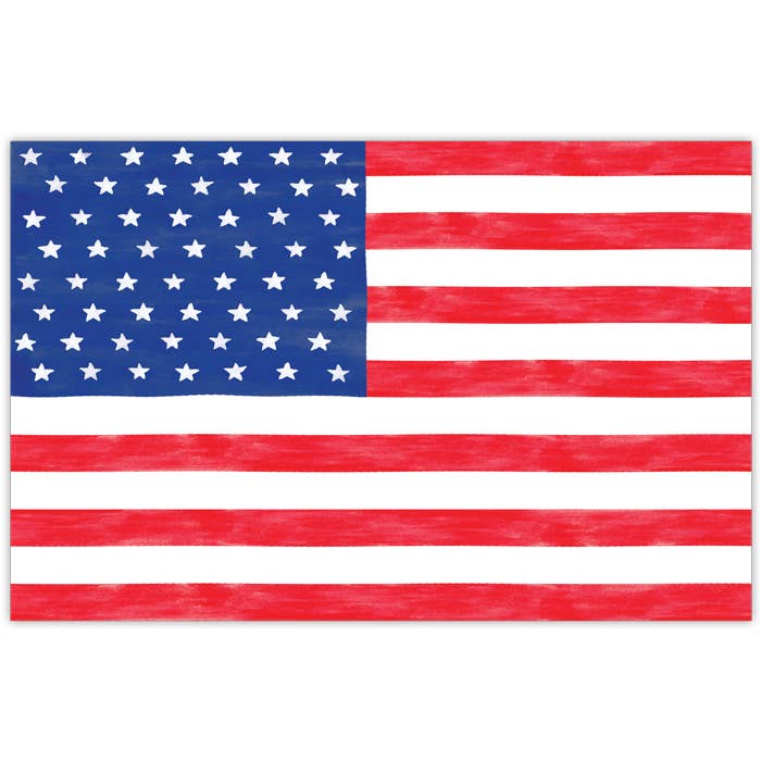 Handpainted Patriotic American Flag Placemat - Bria Blair Creative