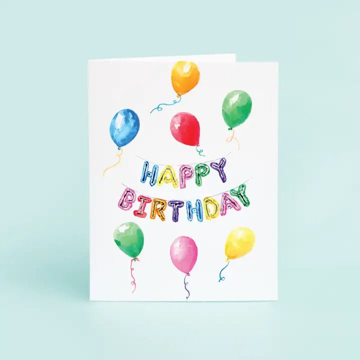 Happy Birthday Balloon Banner: SINGLE - Bria Blair Creative