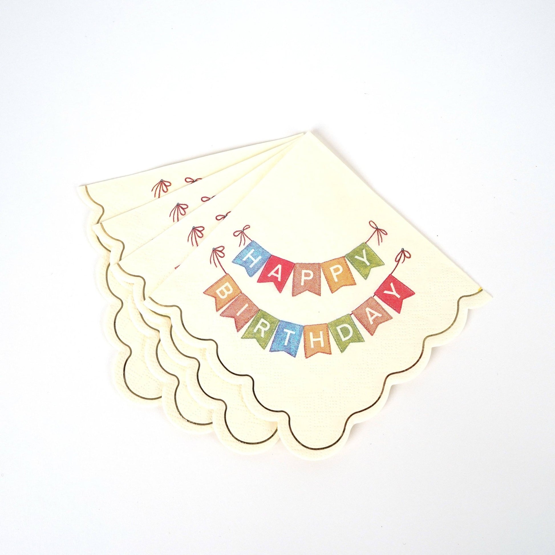 Happy Birthday Beverage Napkins - Bria Blair Creative