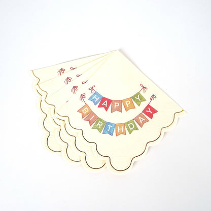 Happy Birthday Beverage Napkins - Bria Blair Creative