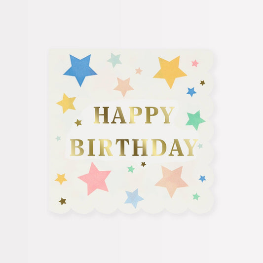 Happy Birthday Stars Large Napkins - Bria Blair Creative