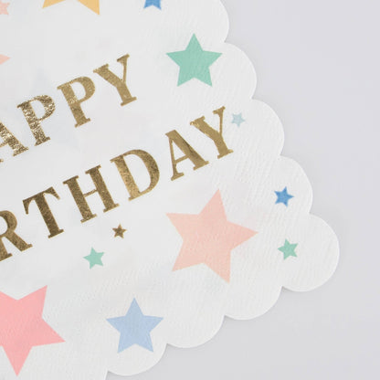 Happy Birthday Stars Large Napkins - Bria Blair Creative