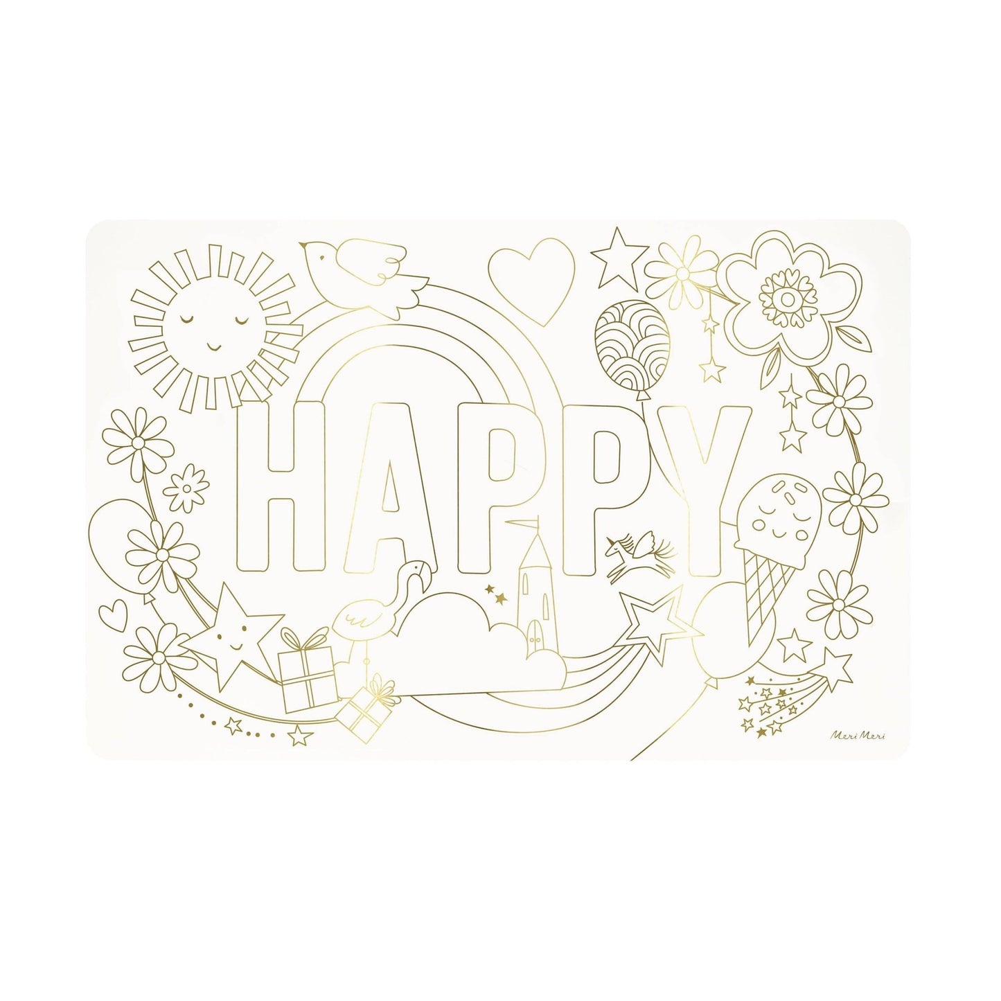 Happy Icons Colouring Placemats - Bria Blair Creative