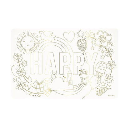 Happy Icons Colouring Placemats - Bria Blair Creative