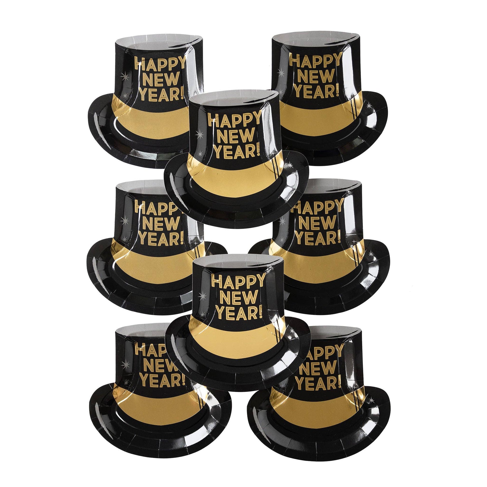 Happy New Year Hat Shaped Disposable Paper Plate - Bria Blair Creative