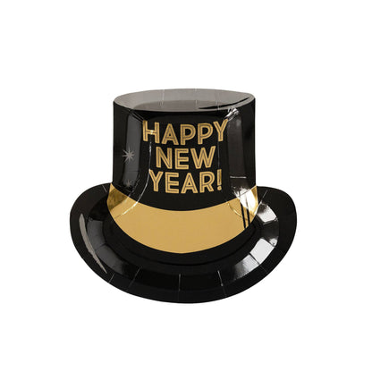 Happy New Year Hat Shaped Disposable Paper Plate - Bria Blair Creative