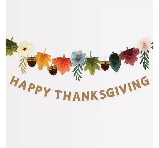 Happy Thanksgiving 7ft Garland - Bria Blair Creative