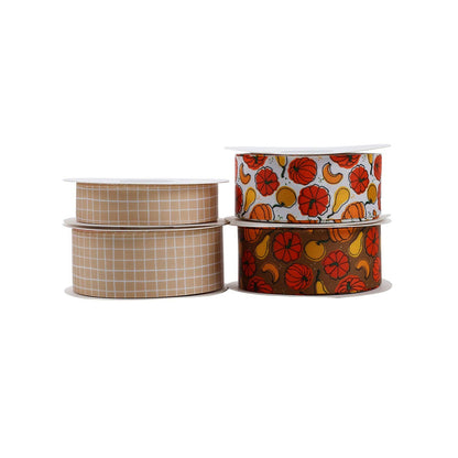 HARVEST CHECK GROSGRAIN RIBBON: 7/8" - 100 yard - Bria Blair Creative