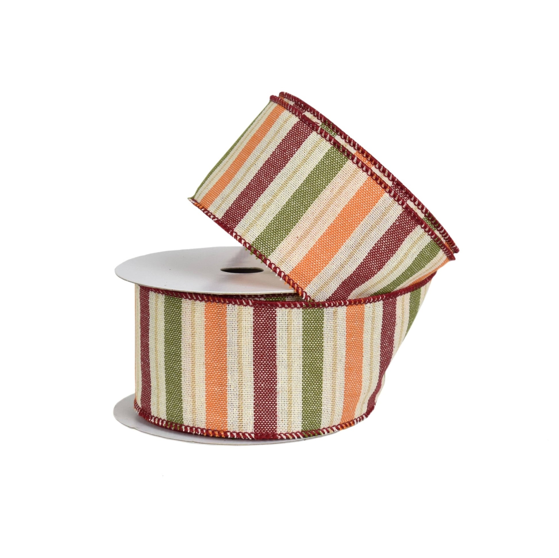 Harvest Stripe Linen Ribbon 2.5" x 10yd - Bria Blair Creative
