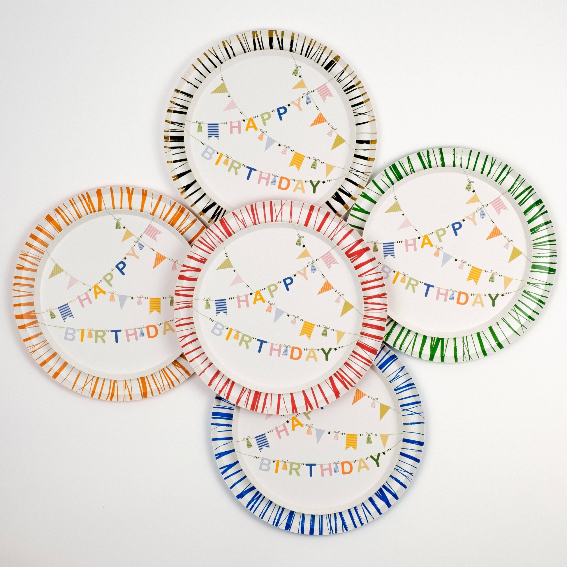 HB25 - DP1 - Birthday Cheer Dessert Plates - Bria Blair Creative