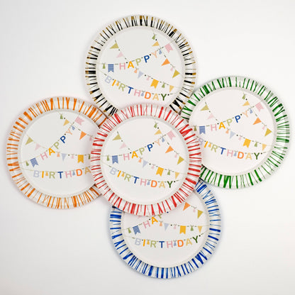 HB25 - DP1 - Birthday Cheer Dessert Plates - Bria Blair Creative