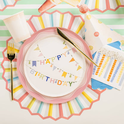 HB25 - DP1 - Birthday Cheer Dessert Plates - Bria Blair Creative