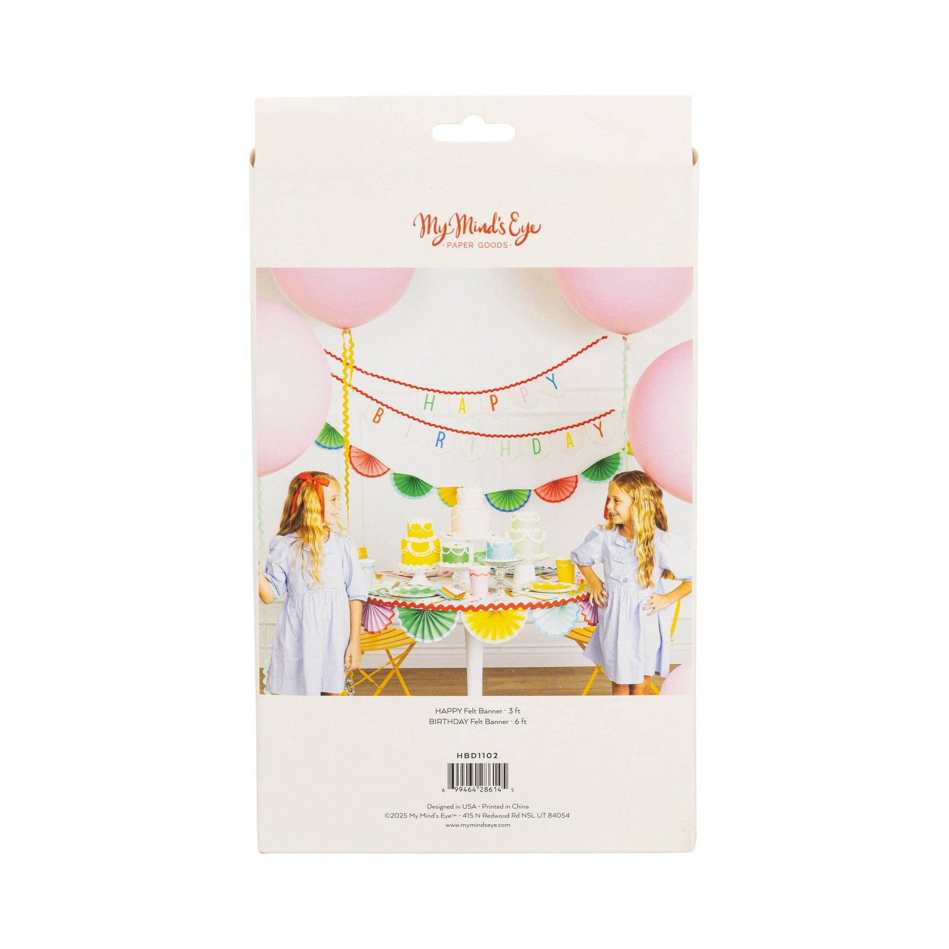 HBD1102 - Happy Birthday Felt Banner - Bria Blair Creative