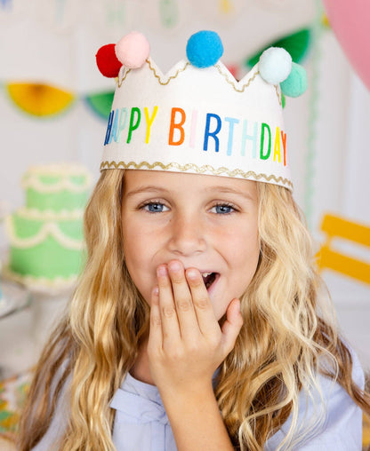HBD1108 - Happy Birthday Felt Crown - Bria Blair Creative