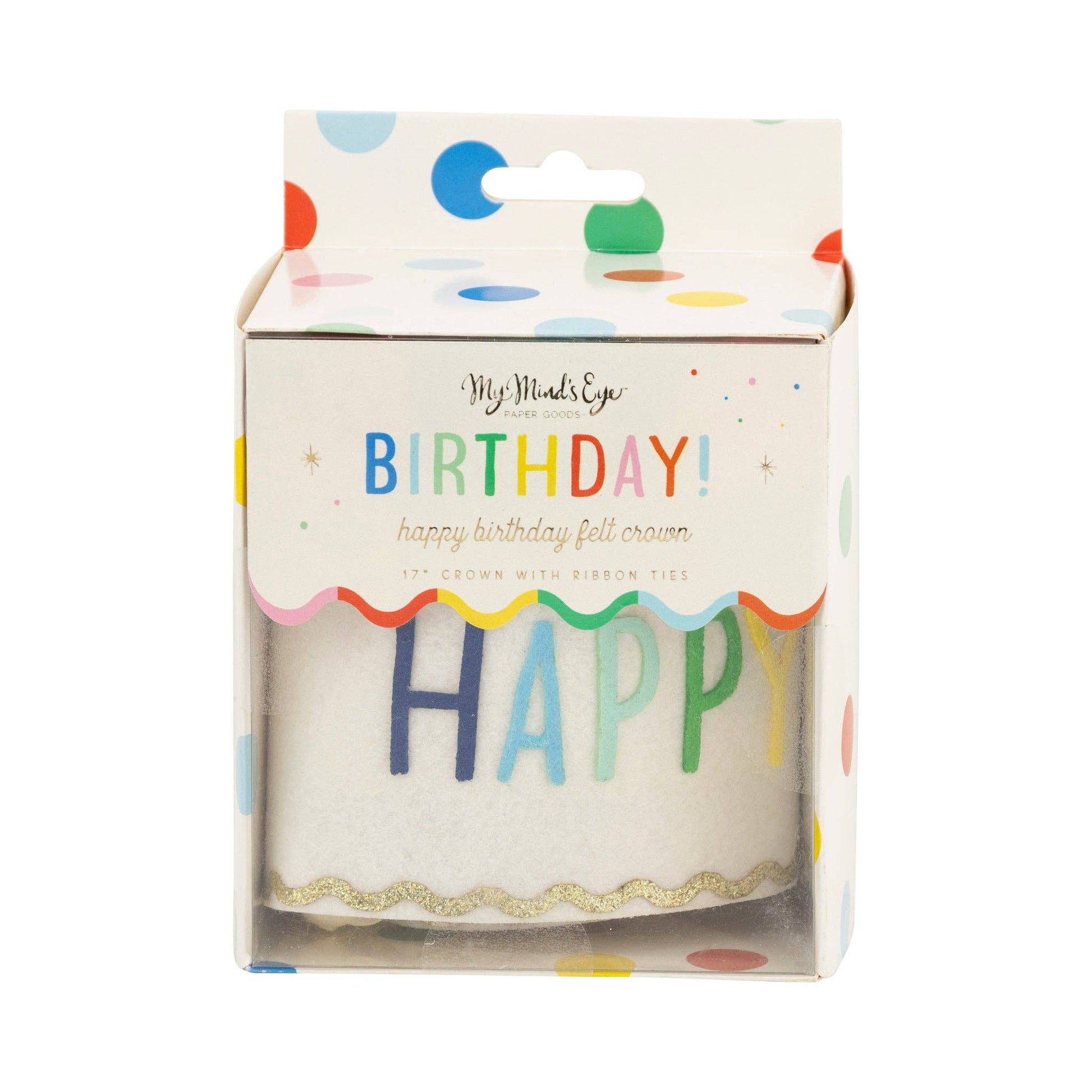 HBD1108 - Happy Birthday Felt Crown - Bria Blair Creative