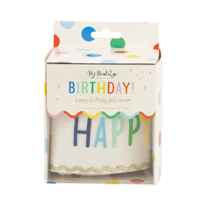 HBD1108 - Happy Birthday Felt Crown - Bria Blair Creative