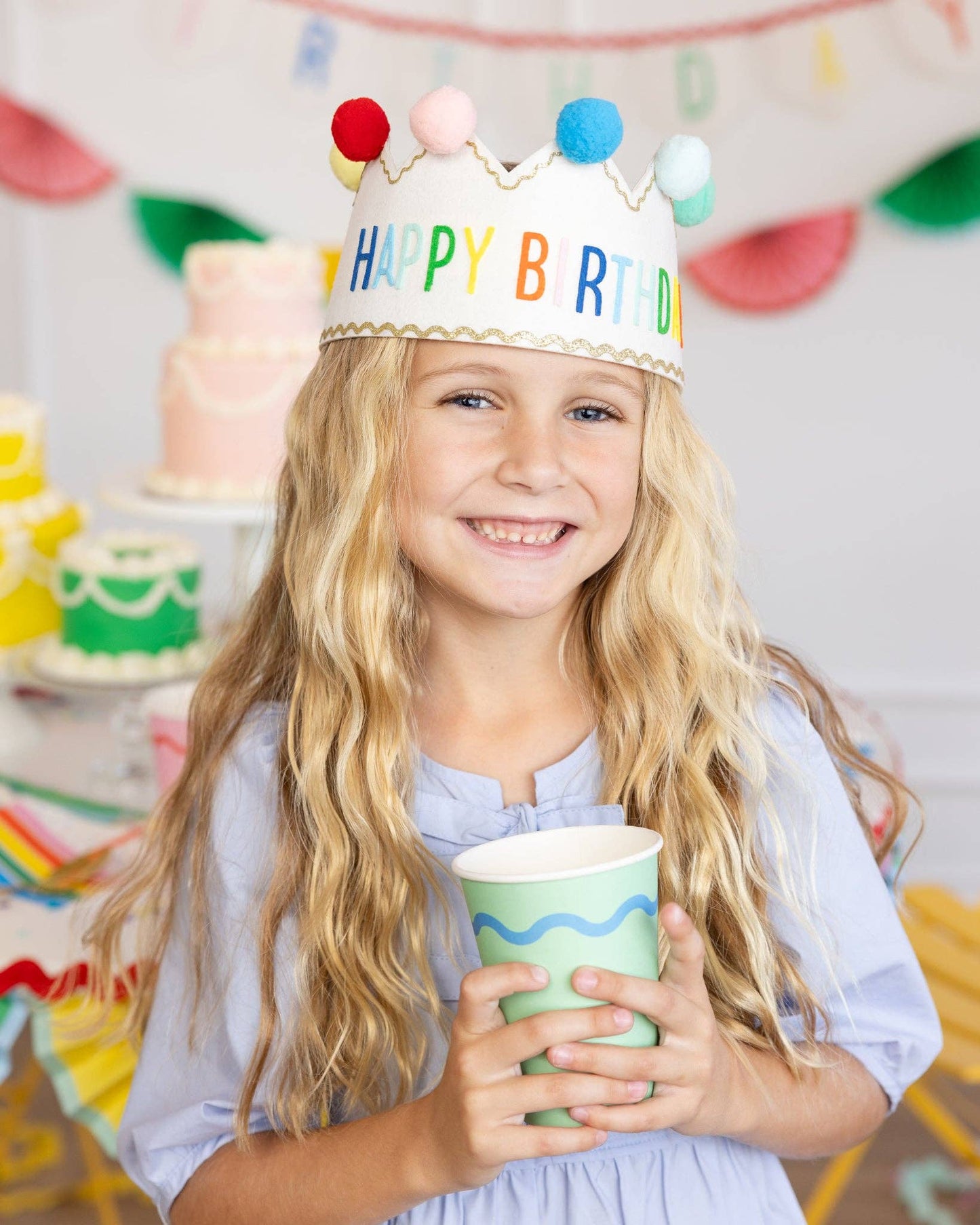 HBD1108 - Happy Birthday Felt Crown - Bria Blair Creative