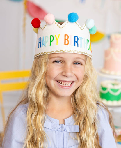 HBD1108 - Happy Birthday Felt Crown - Bria Blair Creative