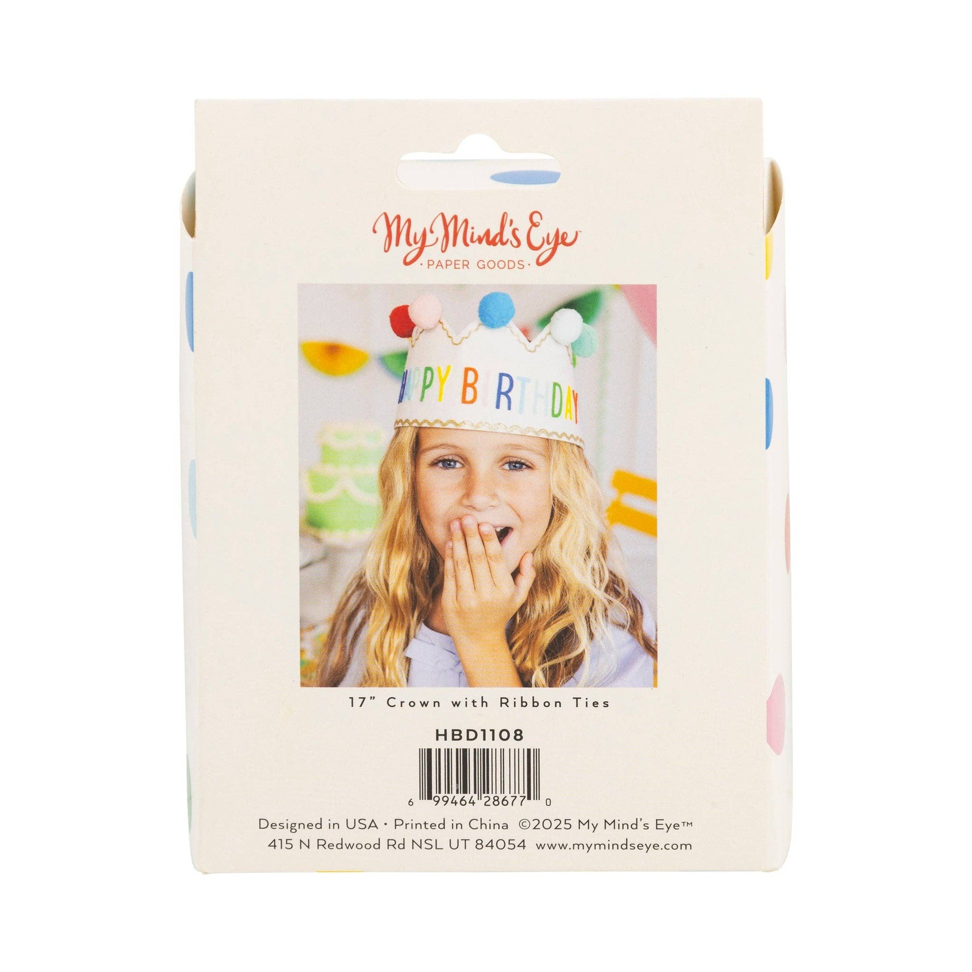 HBD1108 - Happy Birthday Felt Crown - Bria Blair Creative