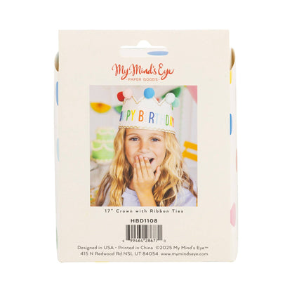 HBD1108 - Happy Birthday Felt Crown - Bria Blair Creative