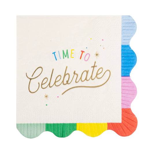 HBD1138 - Time to Celebrate Cocktail Napkin - Bria Blair Creative