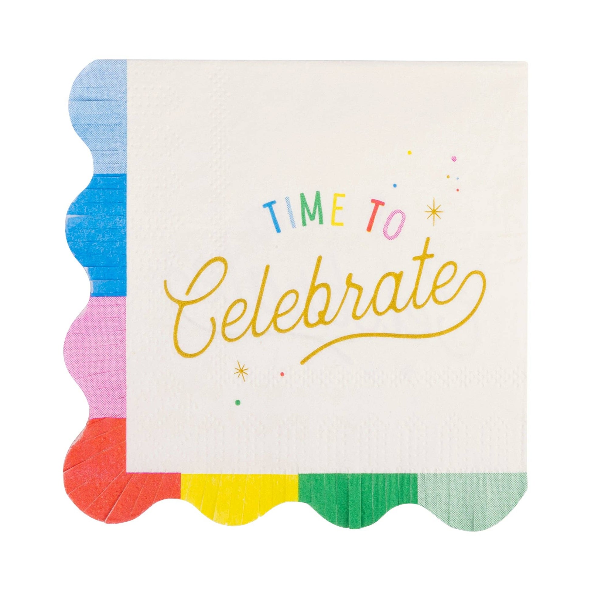 HBD1138 - Time to Celebrate Cocktail Napkin - Bria Blair Creative