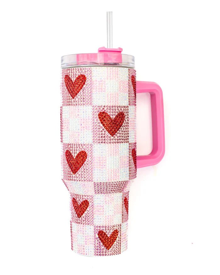 HEART EYES STAINLESS STEEL TUMBLER - Bria Blair Creative