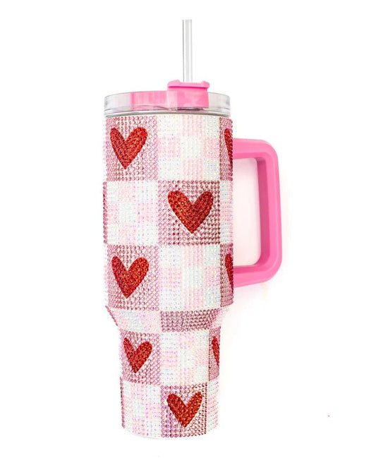 HEART EYES STAINLESS STEEL TUMBLER - Bria Blair Creative