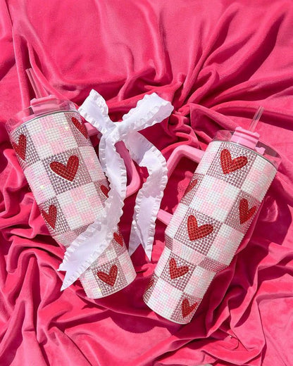 HEART EYES STAINLESS STEEL TUMBLER - Bria Blair Creative