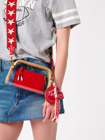 HELMET BAG CHARM/KEY RING: RED - Bria Blair Creative
