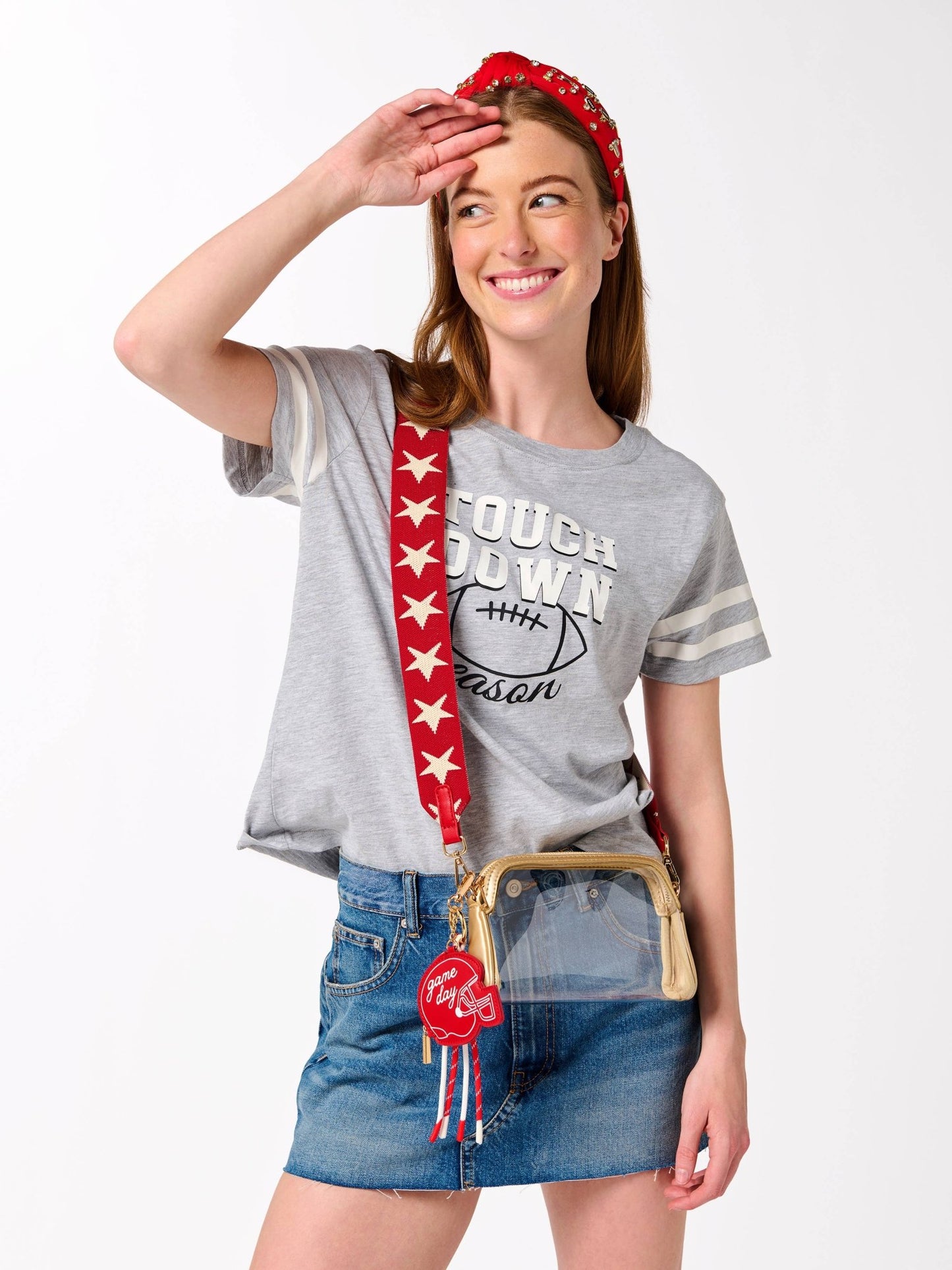 HELMET BAG CHARM/KEY RING: RED - Bria Blair Creative