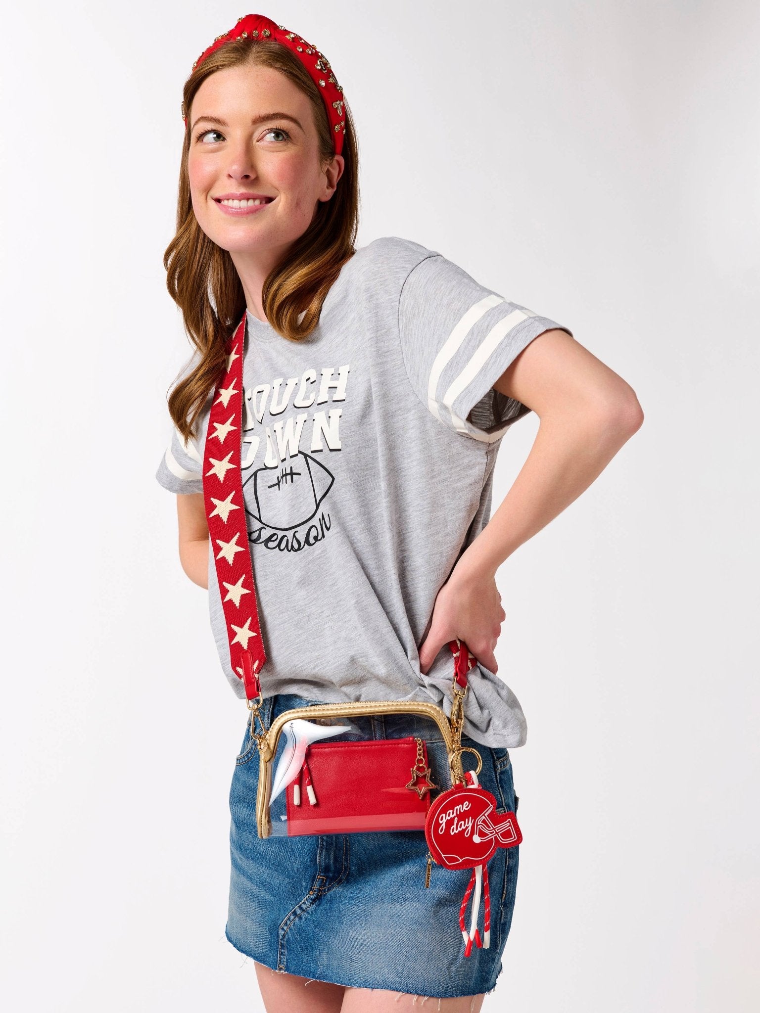 HELMET BAG CHARM/KEY RING: RED - Bria Blair Creative