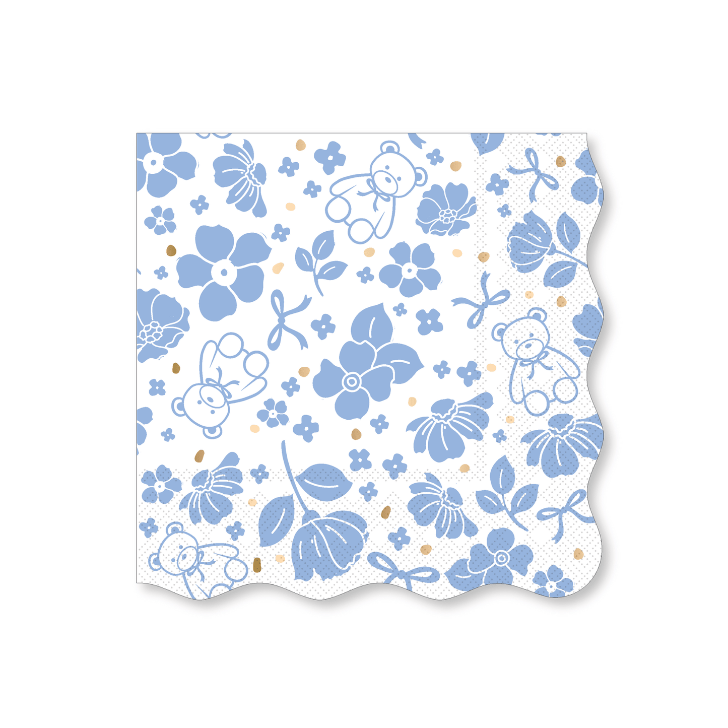 HENRY BEAR BLUE LARGE NAPKINS - Bria Blair Creative