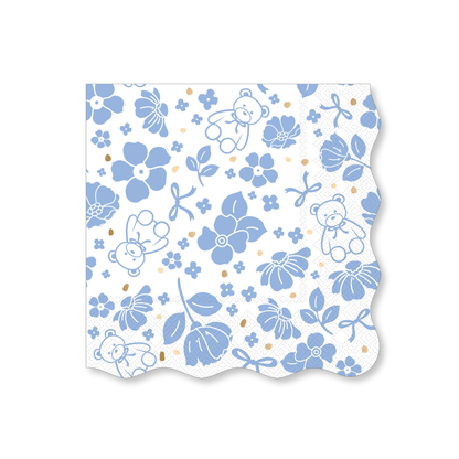 HENRY BEAR BLUE LARGE NAPKINS - Bria Blair Creative